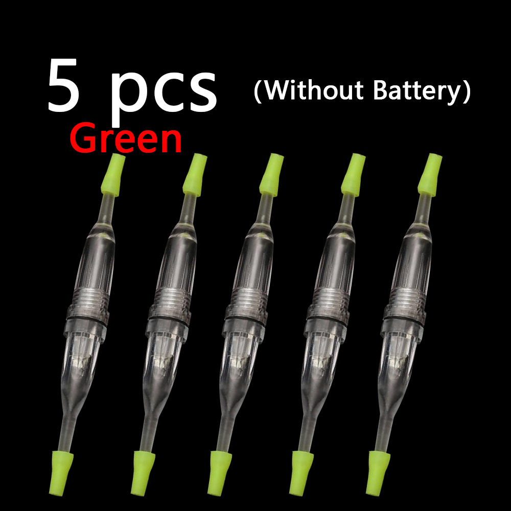 Night Float Fishing - Ohne Batterie 5 Stück Blinkende Doppelend-Angelleuchten,