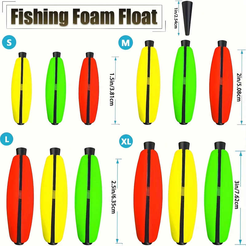 Fishing Bobber Float - 15 Stück Peg-Schwimmer für Wels Crappie,