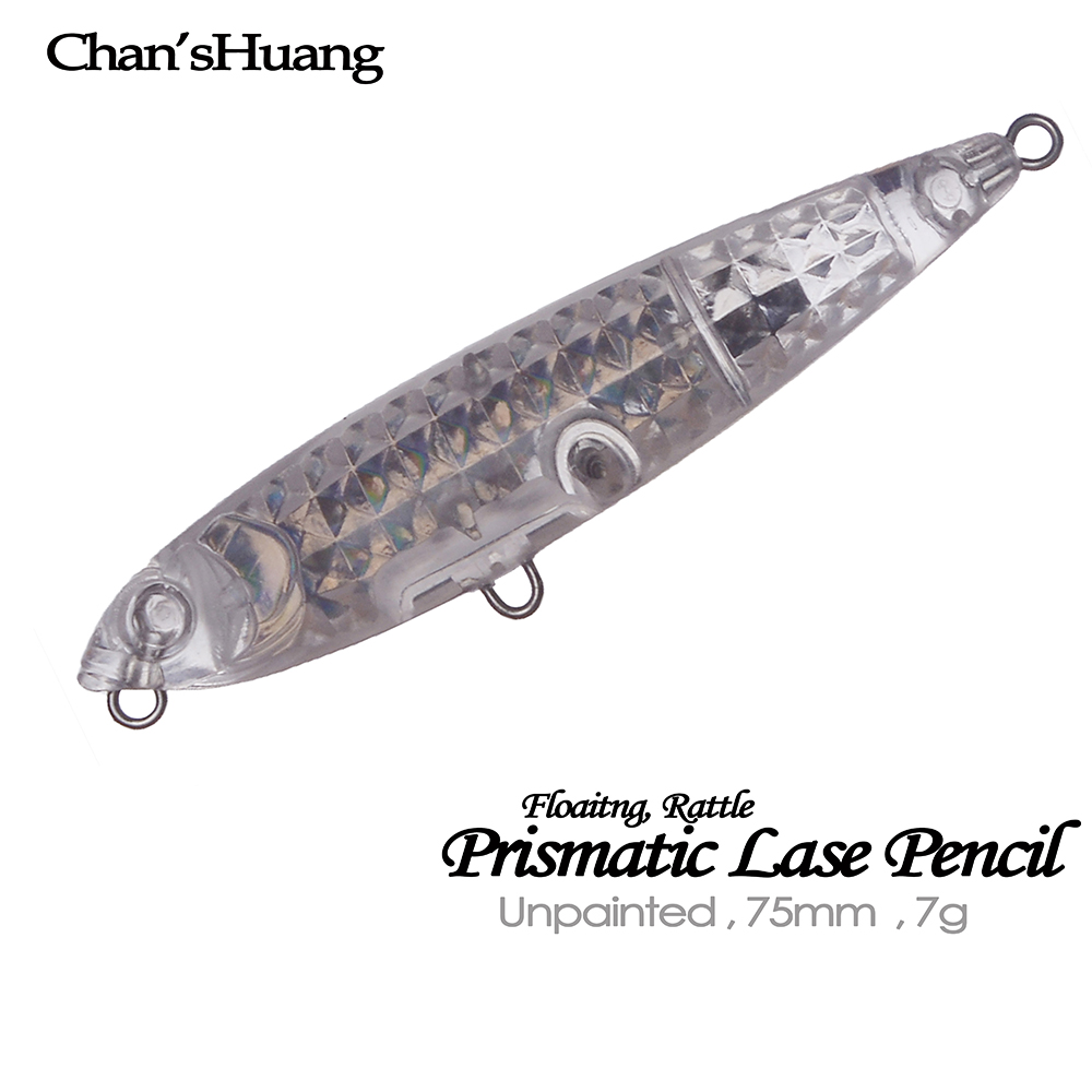 Fishing Equipment Kit - Chan’sHuang 20 Stück Unbemalte Blanko-Angelköder 7,5cm