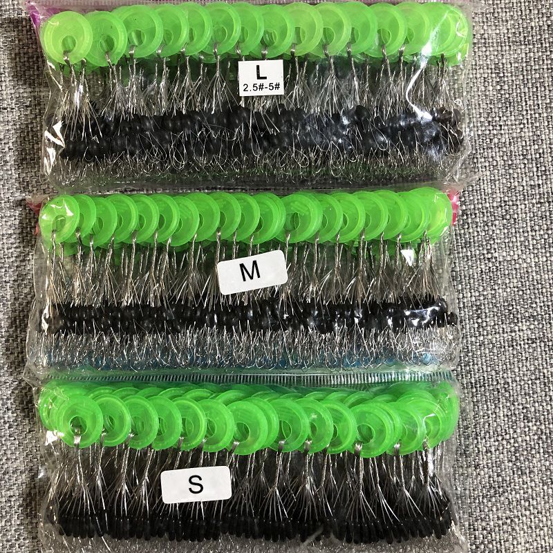 Fishing Bobber Float - 600 Stück 100 Gruppen/Set Angel-Bobber-Stopper, schwarze