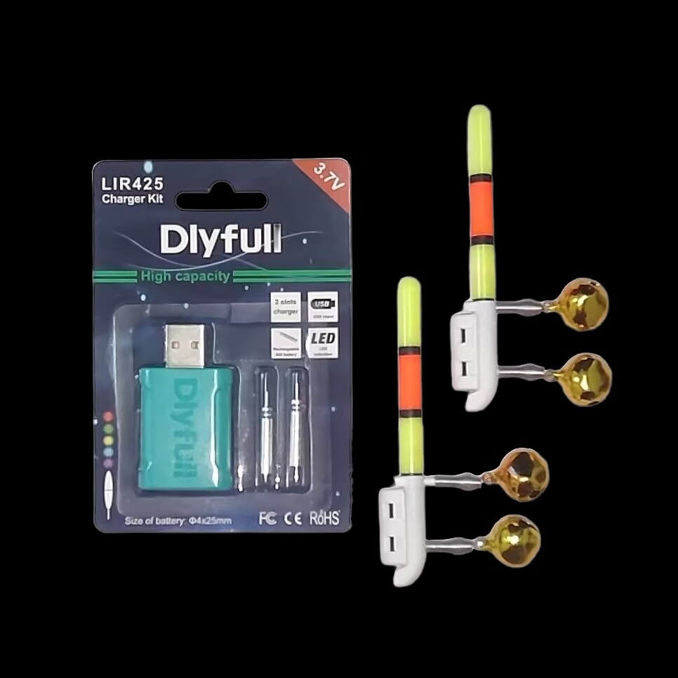 Night Float Fishing - 5-teiliges Set mit 2 Bissanzeigern und